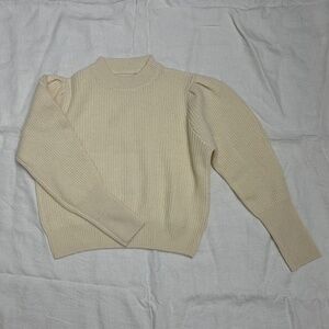 Puff Sleeve Knit Sweater (S)